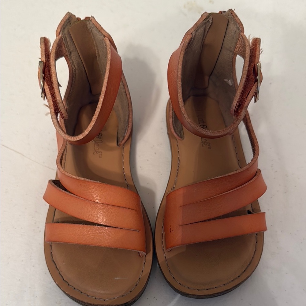 Cat & Jack Orange Sandals with Ankle Strap